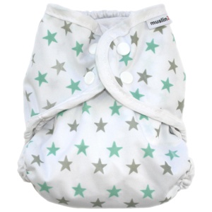 MuslinZ Tygblöja Mint stars stl 1 produkt bild
