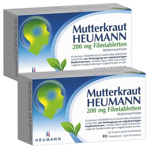 Mutterkraut Heumann 200 mg Filmtabletten, 2x90 St Filmtabletten Produktbild