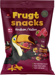 MyBite Frugt Snacks Hindbær 100 g produktbillede