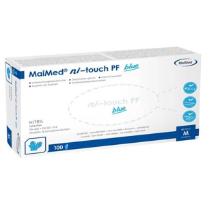 MYCLEAN ni-touch blue PF Handsch.Nitril unst.Gr.M Produktbild