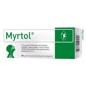 Myrtol gastroresist. pehmekaps 120mg n20 toote pilt