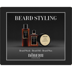 Nõberu Stockholm Noberu Giftbox Beard Styling Tobacco Vanilla Beard Oil, Face& Beard Wash & Beard Wax 30 + 130 + 50 ml produktbillede
