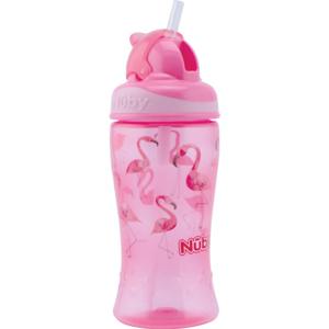 Nuby Preschool Flip It Mugg Pink Flamingo 12m+ 360 ml produkt bild