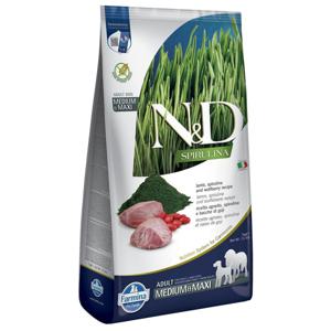 N&D Dog Spirulina Adult Medium/Maxi med lamm - Ekonomipack: 2 x 7 kg produkt bild