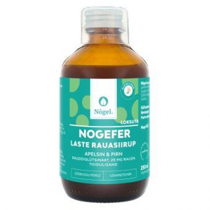 Nõgel Nogefer laste rauasiirup lastele apelsini ja pirniga 25mg/10ml 250 ml toote pilt