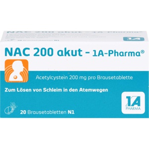 NAC 200 akut-1A Pharma Brausetabletten Produktbild