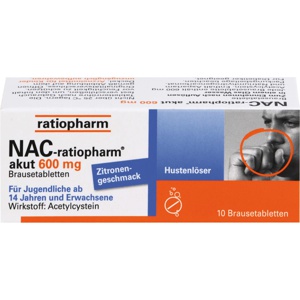 NAC-ratiopharm akut 600 mg Hustenlöser Brausetabl. Produktbild