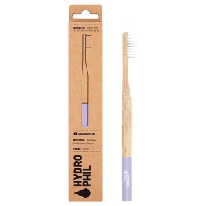 Nachhaltige Zahnbürste Bambus violett super soft, 1 St Zahnbürste Produktbild