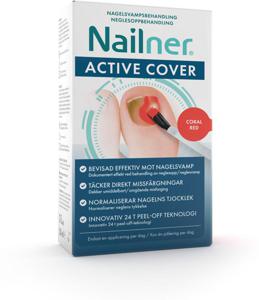 Nailner Active Cover Coral Red 30 ml produkt bild