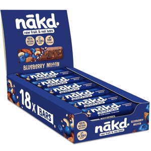Nakd. Raw Fruit & Nut Bars Blueberry Muffin 18x35g product image