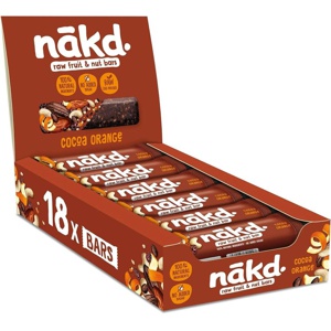 Nakd. Raw Fruit & Nut Bars Cocoa Orange 18x35g product image