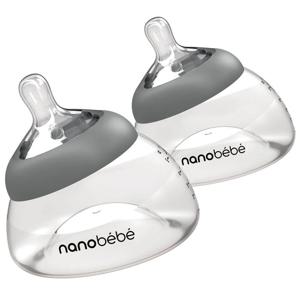 nanobébé Bröstmjölksflaska Anti-kolik Grå 150 ml 2-pack produkt bild