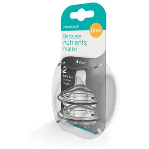 Nanobebe Dinapp Slow Flow Anti-kolik 2-pack produkt bild