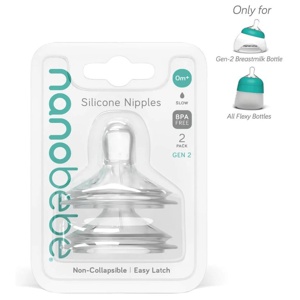 Nanobébé Dinapp Slow Flow Anti-kolik 2 st produkt bild