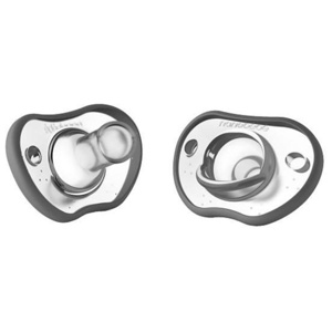 Nanobebe Flexy Napp Silikon 0-3 mån 2-pack grå produkt bild