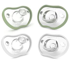 nanobébé Flexy Napp Silikon 0-3 mån Vit/Ljusgrön 4st produkt bild