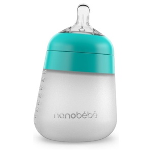 nanobébé Flexy Silikonflaska Anti-kolik Turkos 270 ml produkt bild