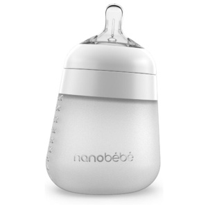 nanobébé Flexy Silikonflaska Anti-kolik Vit 270 ml produkt bild