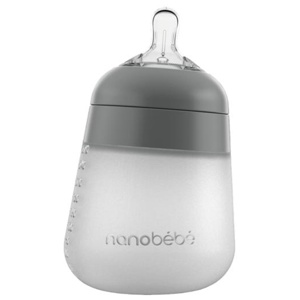 Nanobébé Flexy Silikonflaska Anti-kolik Grå 270 ml produkt bild