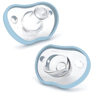 Nanobebe Flexy Napp Silikon 0-3 mån 2-pack ljusblå produkt bild