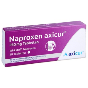 NAPROXEN axicur 250 mg Tabletten Produktbild
