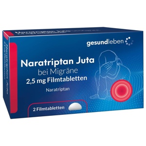 NARATRIPTAN Juta bei Migräne 2,5 mg Filmtabletten Produktbild