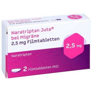 NARATRIPTAN Juta bei Migräne 2,5 mg Filmtabletten Produktbild