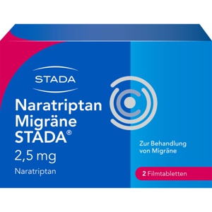 NARATRIPTAN Migräne STADA 2,5 mg Filmtabletten Produktbild