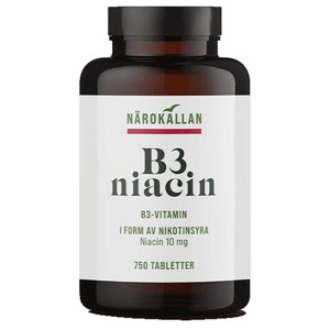 B3 Niacin 10 mg 750 tabletter produkt bild