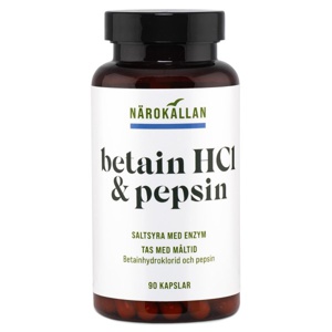Närokällan Betain HCL & Pepsin 90 kapsler produktbillede