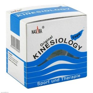 Nasara Kinesio Tape 5 cm x 5 m blau inkl.Spenderbox, 1 St Pflaster Produktbild