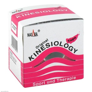 Nasara Kinesio Tape 5 cm x 5 m pink inkl.Spenderbox, 1 St Pflaster Produktbild