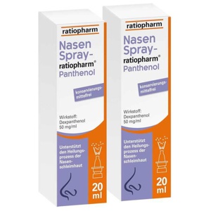 Nasenspray Ratiopharm Panthenol, 2x20 ml Nasendosierspray Produktbild