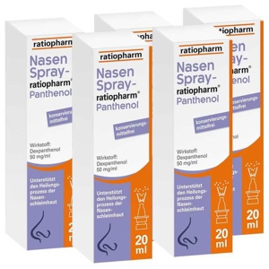 Nasenspray Ratiopharm Panthenol, 5x20 ml Nasendosierspray Produktbild