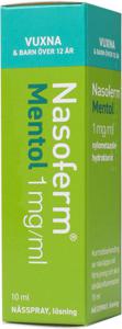 Nasoferm Mentol, nässpray, lösning 1 mg/ml, 10 ml