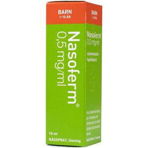 Nasoferm, nässpray, lösning 0,5 mg/ml 10 ml