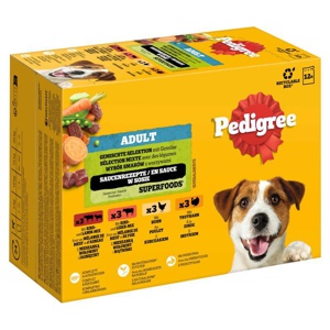 Nassfutter Hund gemischte Selektion in Sauce, Multipack (12x100 g), 1.200 g Produktbild