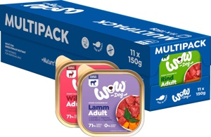 Nassfutter Hund mit Rind, Lamm, Wild, Pute, Lachs, Multipack (11x150 g), 1,65 kg Produktbild
