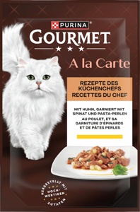Nassfutter Katze mit Huhn & Spinat, a la Carte, 85 g Produktbild