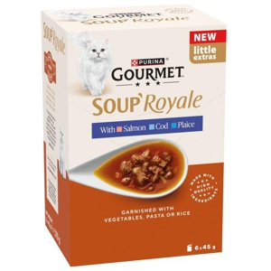 Gourmet Soup Royale Lachs, Kabeljau oder Scholle 6x45 g Produktbild