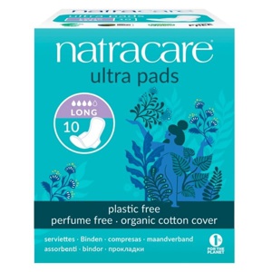 Natracare long ultra bind med vinger Øko. - 10 stk produktbillede