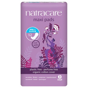 Natracare Binda Maxi Super 12 st produkt bild