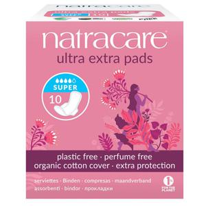 Natracare Binda Ultra Extra Super med vingar 10 st produkt bild