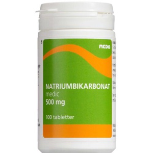 Natriumbikarbonat 500 mg 100 stk. produktbillede