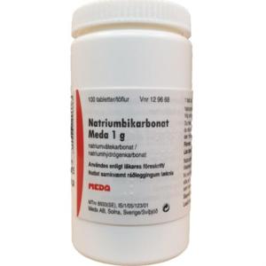 Natriumbikarbonat Meda, tablett 1 g, 100 st produkt bild