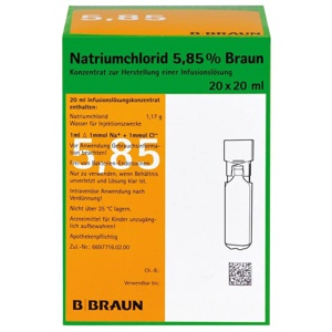 NATRIUMCHLORID 5,85% Braun MPC Infusionslsg.-Konz. Produktbild