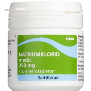 Natriumklorid 250 mg Enterotabletter 100 stk. produktbillede