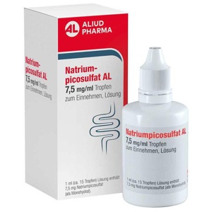 Natriumpicosulfat AL 7,5 mg / ml Tropfen zum Einnehmen, 50 ml Tropfen zum Einnehmen Produktbild