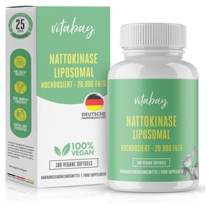 Nattokinase Hochdosiert 20.000 Fu/g Weichkapseln Produktbild