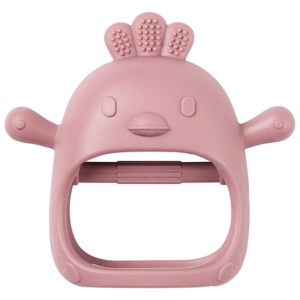 Nattou Soft Silicone Bitleksak Handske Old pink produkt bild